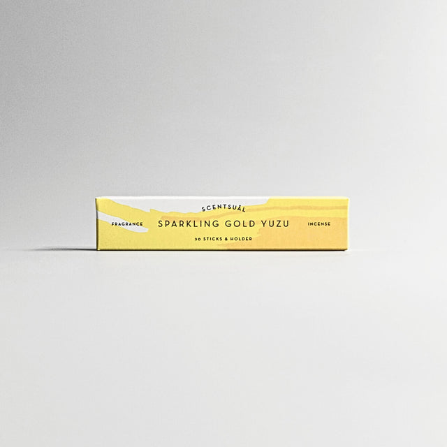 Sparkling Gold Yuzu Japanese Incense Sticks by Scenstual